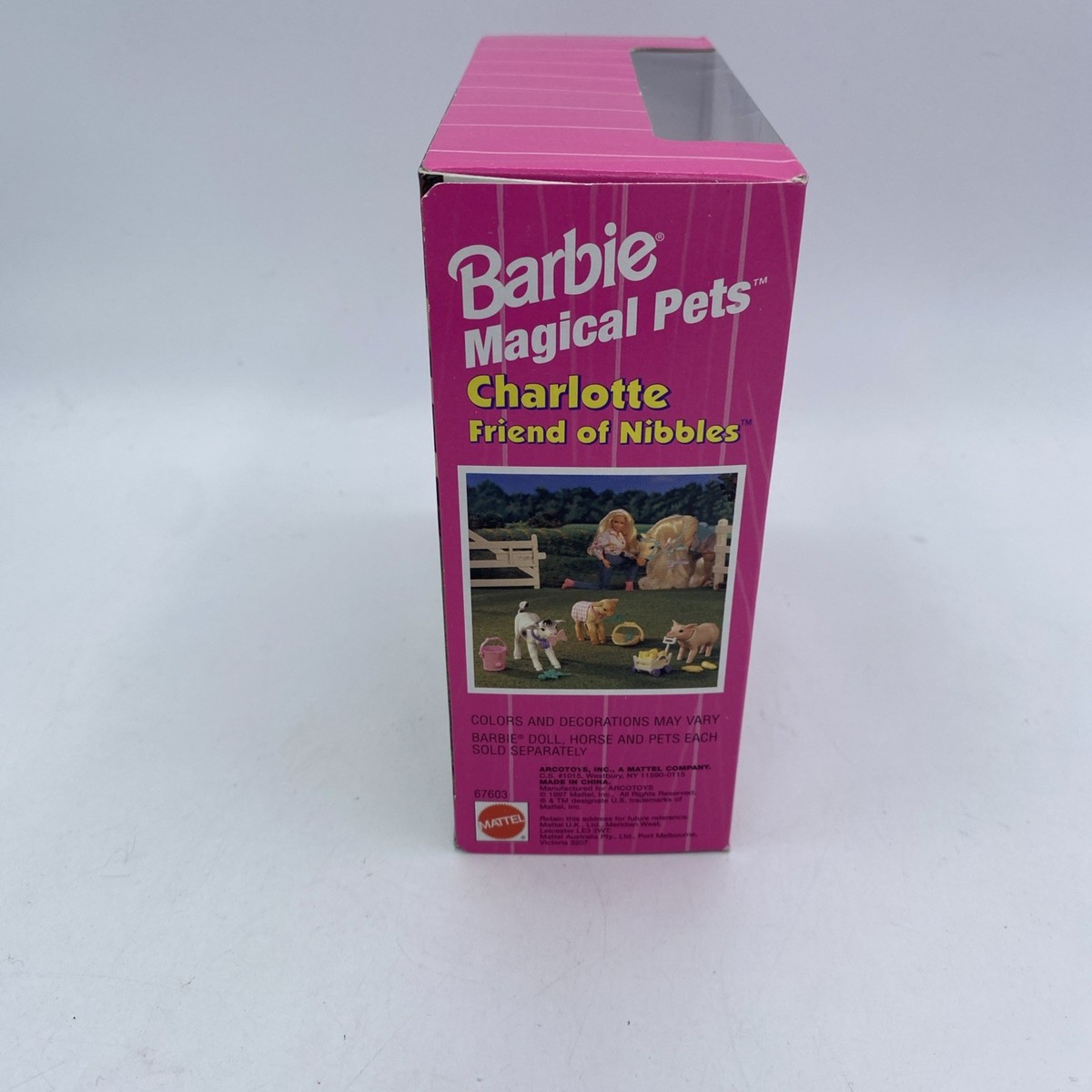 NIB BARBIE DOLL 1997 MAGICAL FARM PETS CHARLOTTE PIG 67603 | eBay