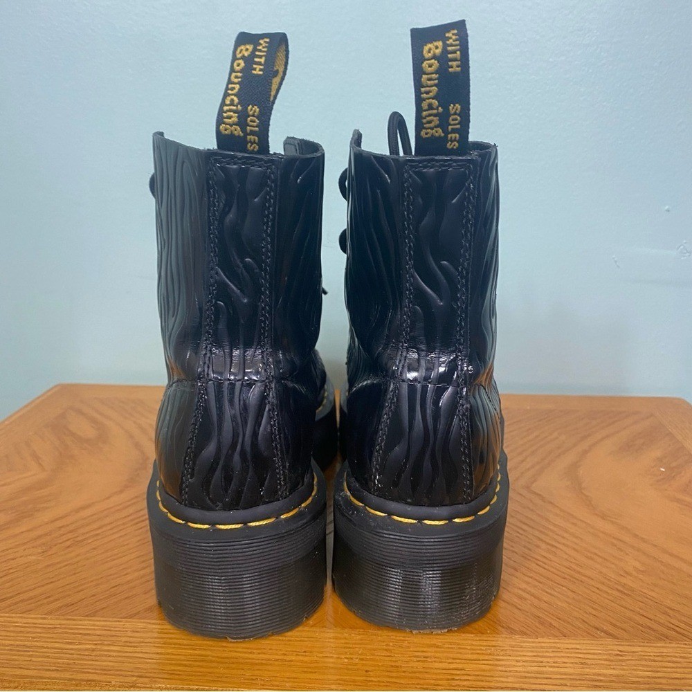 Dr Martens Sinclair Zebra Emboss Platform Boots Black Size 8 Women's image 8