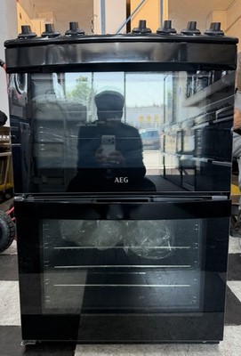 AEG 6000 SteamBake CIB6743ACB 60cm breit Doppel Backofen Elektroherd - Schwarz