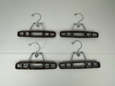 Vintage Lot of 4 Tamor Type Small Plastic Clamp Hangers Pants Skirts Trouser W