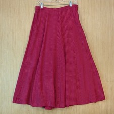 Koret Vintage 90s Retro Red Polka Dot Maxi Skirt Womens 12 Feminine Flowy A-Line