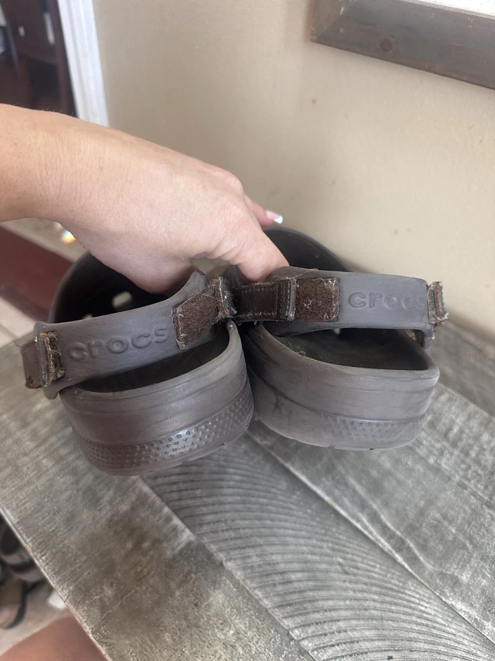 Zuecos Crocs Yukon Vista II Gamuza Deslizables Zapatos Marrón Para Hombre Talla 13” Foto 3 de 4