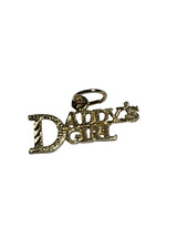 14k Yellow Gold  Daddy  s Girl  Charm Pendant   0.46g   17.6mm x 8.5mm