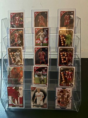 Trading Card Displayständer Kartenhalter aus transparentem Kunststoff, 5 Fächer