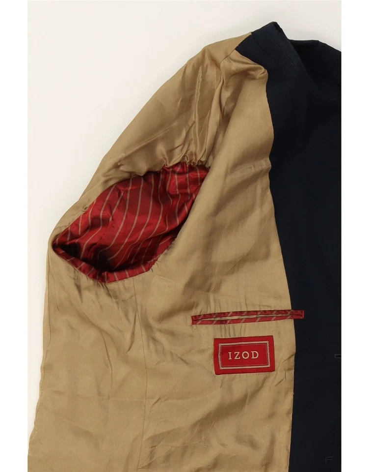 Chaqueta Blazer IZOD Para Hombres 2 Botones Reino Unido 40 Grande Azul Marino CT65 Foto 3 de 3