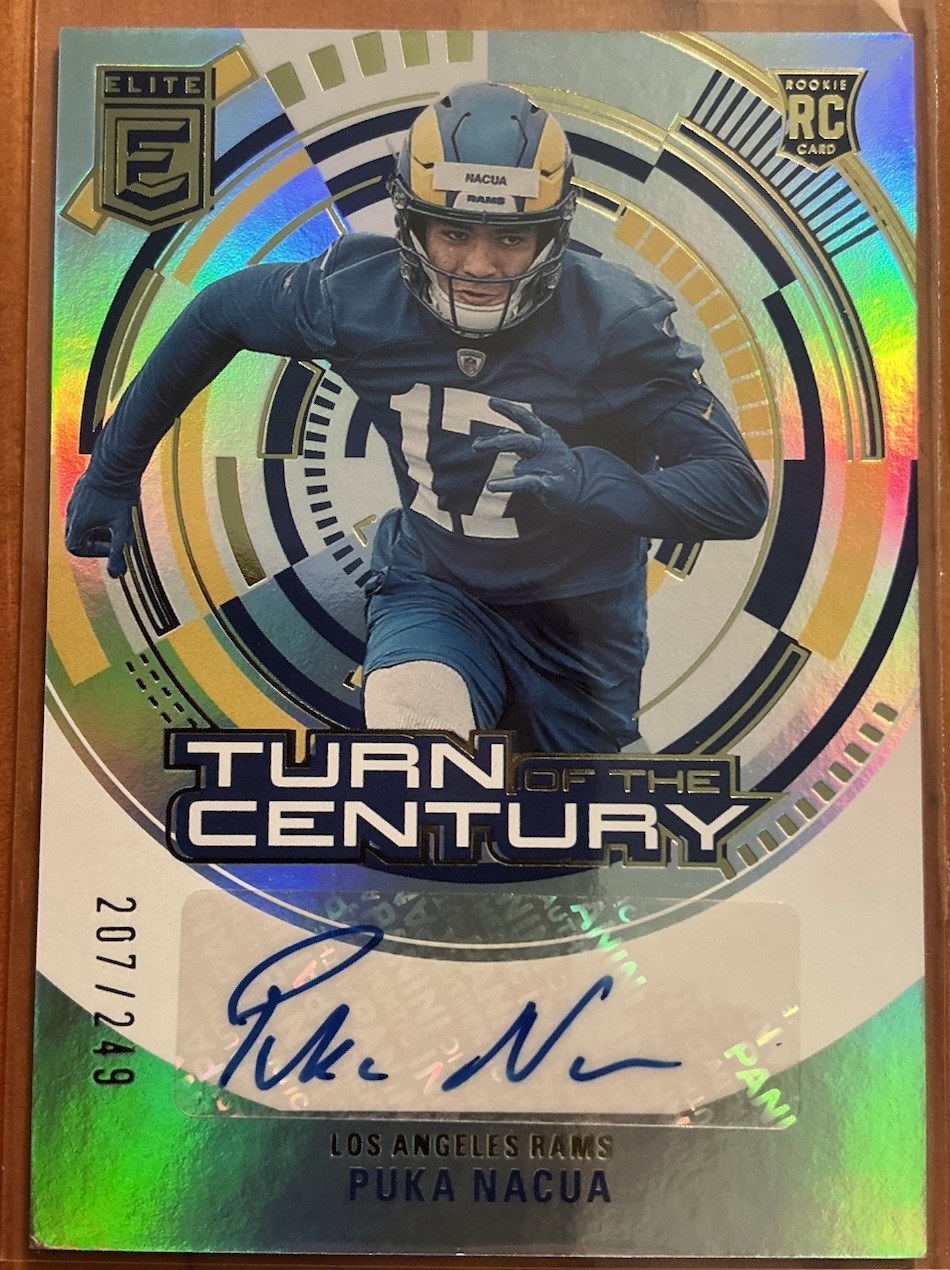 2023 Panini Elite Turn of the Century Puka Nacua Autograph R.C. (#ED 207/249)