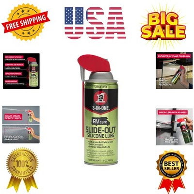 RVcare Slide-Out Silicone Lube with Smart Straw Sprays 2 Ways, 11 OZ | eBay