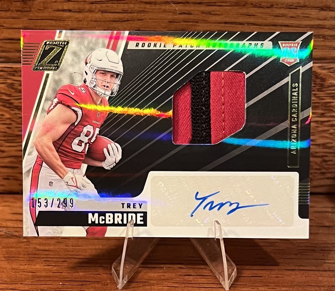 TREY McBRIDE RPA /299🔥 2022 Zenith Football 🏈 Cardinals 🔥 ROOKIE PATCH AUTO