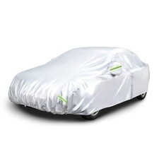 Amazon Basics Silver Waterproof Car Cover Peva W Cotton Lining Sedan Up To 170