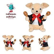 12" Cuddly Singing Chihuahua - Shakes Maracas to 'La Bamba', Batteries Included