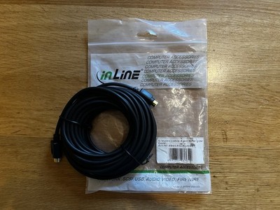 10 m SVHS (S-Video) Stecker Zu Stecker Video Kabel 4 Pin Mini DIN Gold