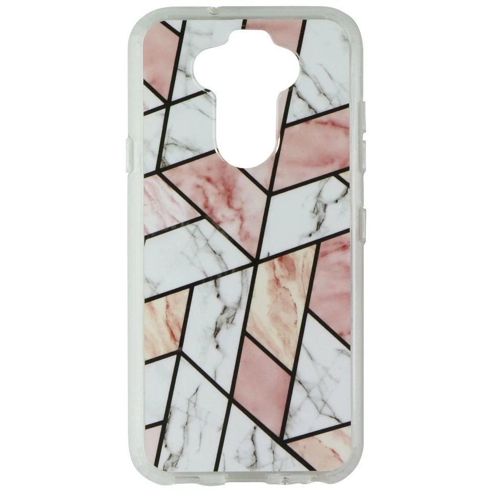 MyBat Premium Hybrid Case for LG K31 / Aristo 5 / Fortune 3 - White/Pink Marble - Image 2 of 3