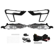 For Ford Explorer 2018 2019 Pair LED Fog Light Driving Lamps w/Switch Bezel Wire