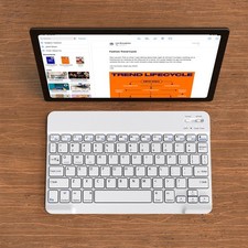 Multi-Device Bluetooth Keyboard - Wireless Waterproof for iPad Mac Desktop USA