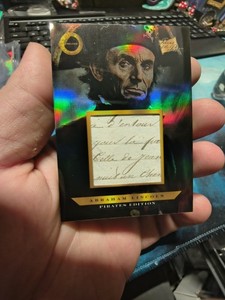 Abraham Lincoln Authentic Handwritten Manuscript Relic Card Pieces of the...