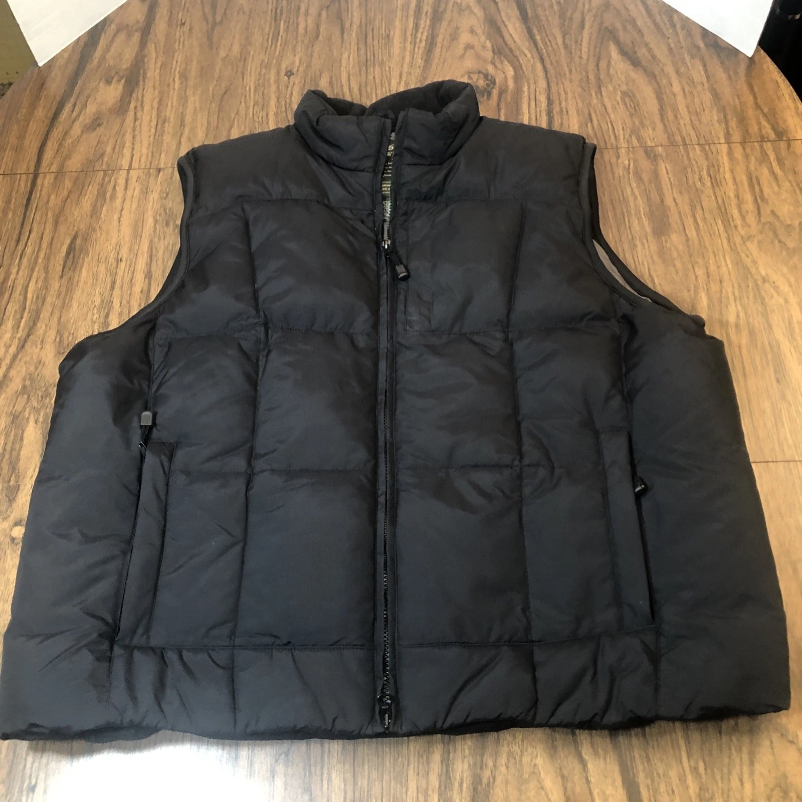 Eddie Bauer Quilted Goose Down Puffer Vest Full Zip Men’s XL Outdoors Hiking