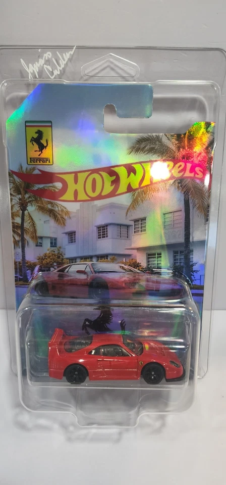 Hot Wheels Custom Ferrari F40 Competizione Wheelswapped custom card w/protector - Image 2 of 4