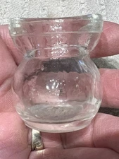 1.75" Glasco Eyewash Eye Bath Glass CLEAR Vintage Eye Wash