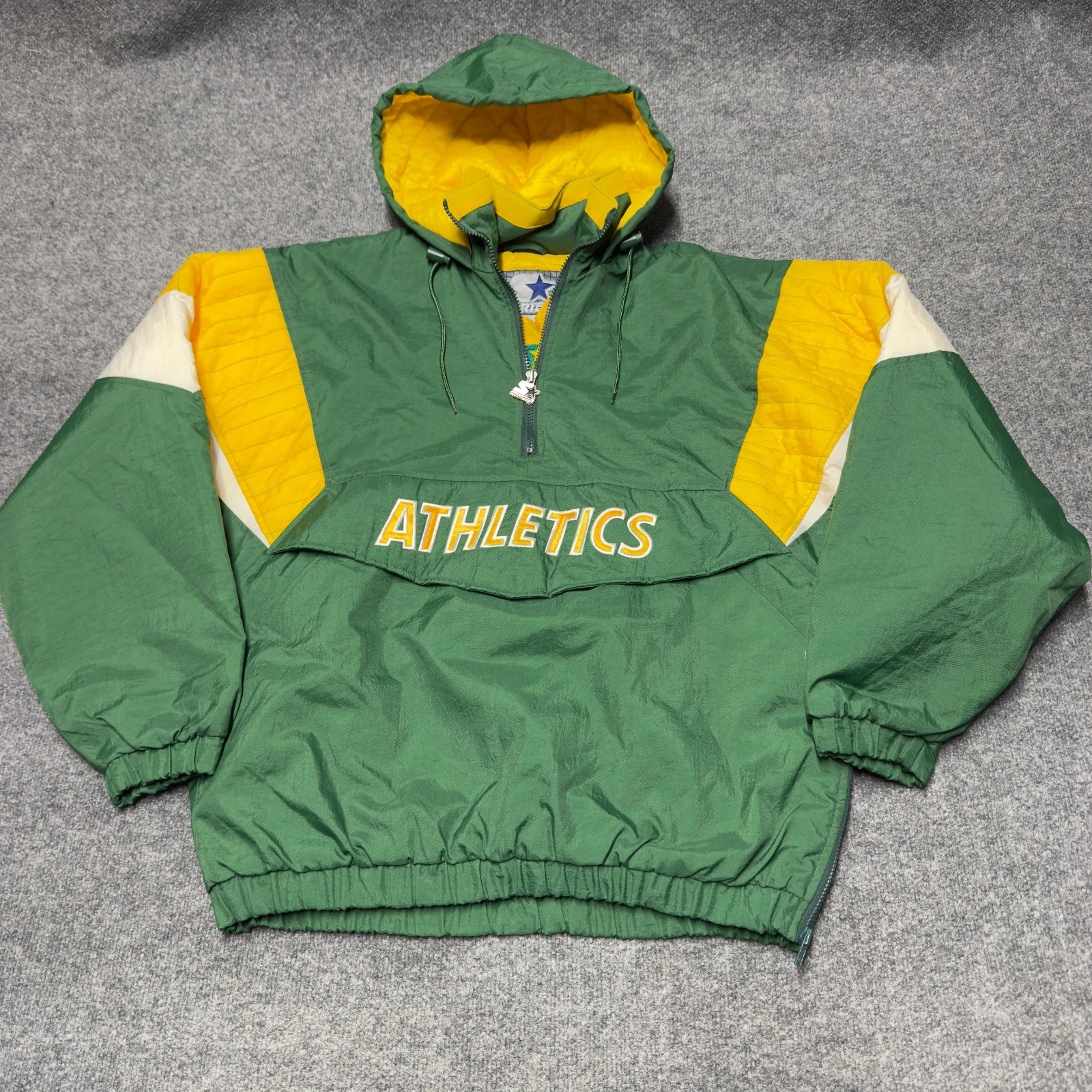 Vintage Starter Oakland A's Athletics Elephant Anorak Puffer Jacket Men Large image 2