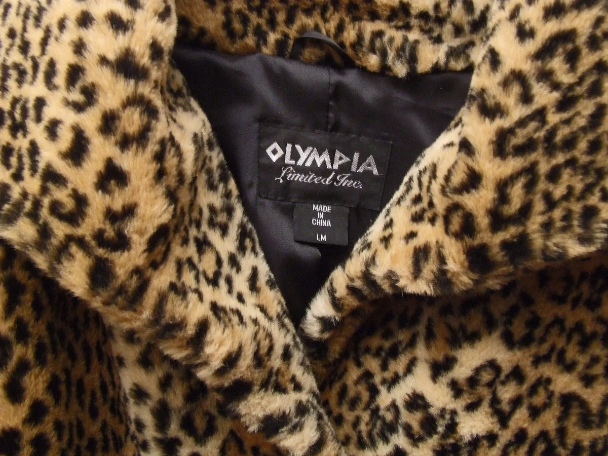Leopard Faux Fur Coats Vintage Coats, Jackets & Vests for Women