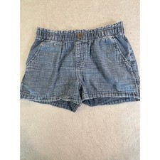 Cat  Jack Girls Blue Chambray Pull On Shorts Size M 8 Elastic Waist Pockets
