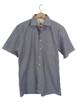 Olymp Chemise Homme Bleu Rayé Manches Courtes Business (INT M) - Photo 1/4