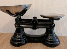 Retro Librasco Cast Iron Scales Black with Stainless Plate and Pan ( no weights)