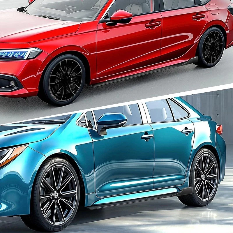 Kit de divisores de labios de panel basculante de extensión de faldón lateral universal de 787" para automóvil Foto 4 de 4