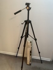 Velbon Victory 451 Black Adj Height Camera Tripod w/ PH-156 Tilt/Pan Head W/ Box