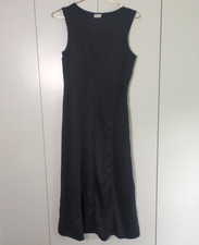 A New Day Women's XS Black Sleeveless High Neck Midi Sheath Dress