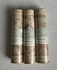 Lot of 3 Parkview Designs Wallpaper Border Calligraphy 20500 5.5 Yds Each NIP