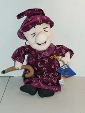 Mr Magoo Wizard Plush 21" Stuffed Purple Velvet Robe Stars Toy Factory 
