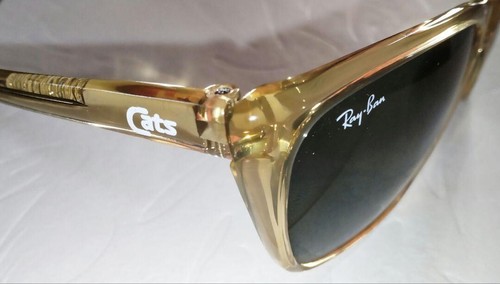 Ray-Ban Cats 3000 W-2041 Crystal Yellow Sunglasses Vintage Designer Eyewear Rare - Picture 7 of 14
