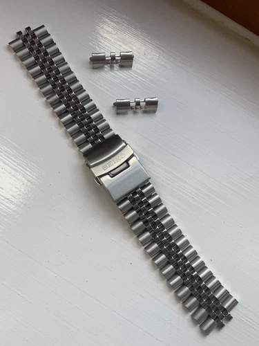 SEIKO 22mm jubilee stainless steel Strap /Bracelet With curved lug ends BARGAIN! - Picture 10 of 12