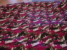 Abstract Waves Satin Charmeuse Fabric Apparel Mid Weight Twill By the Yard