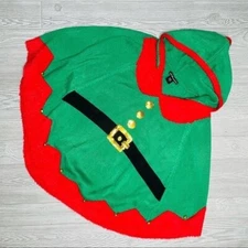 United States sweaters elf hooded poncho with jingle bells size medium oversized