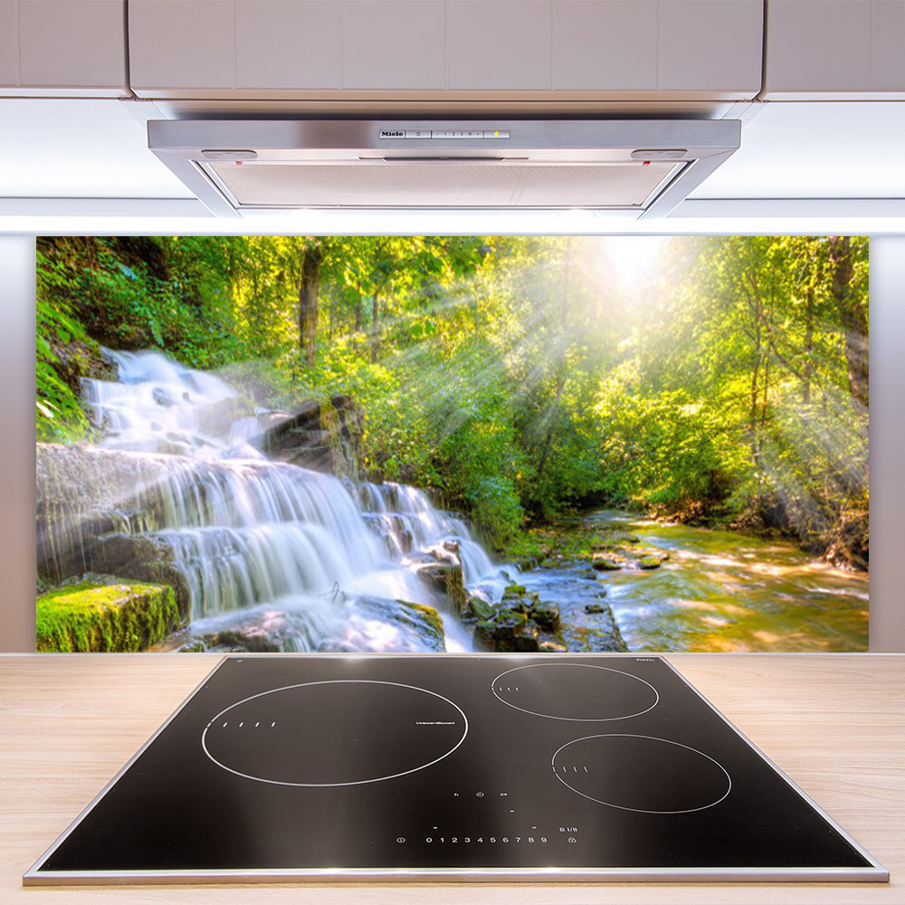 Crédence Cuisine En Verre 100x50 Cm - Motif Nature Forêt - Moderne