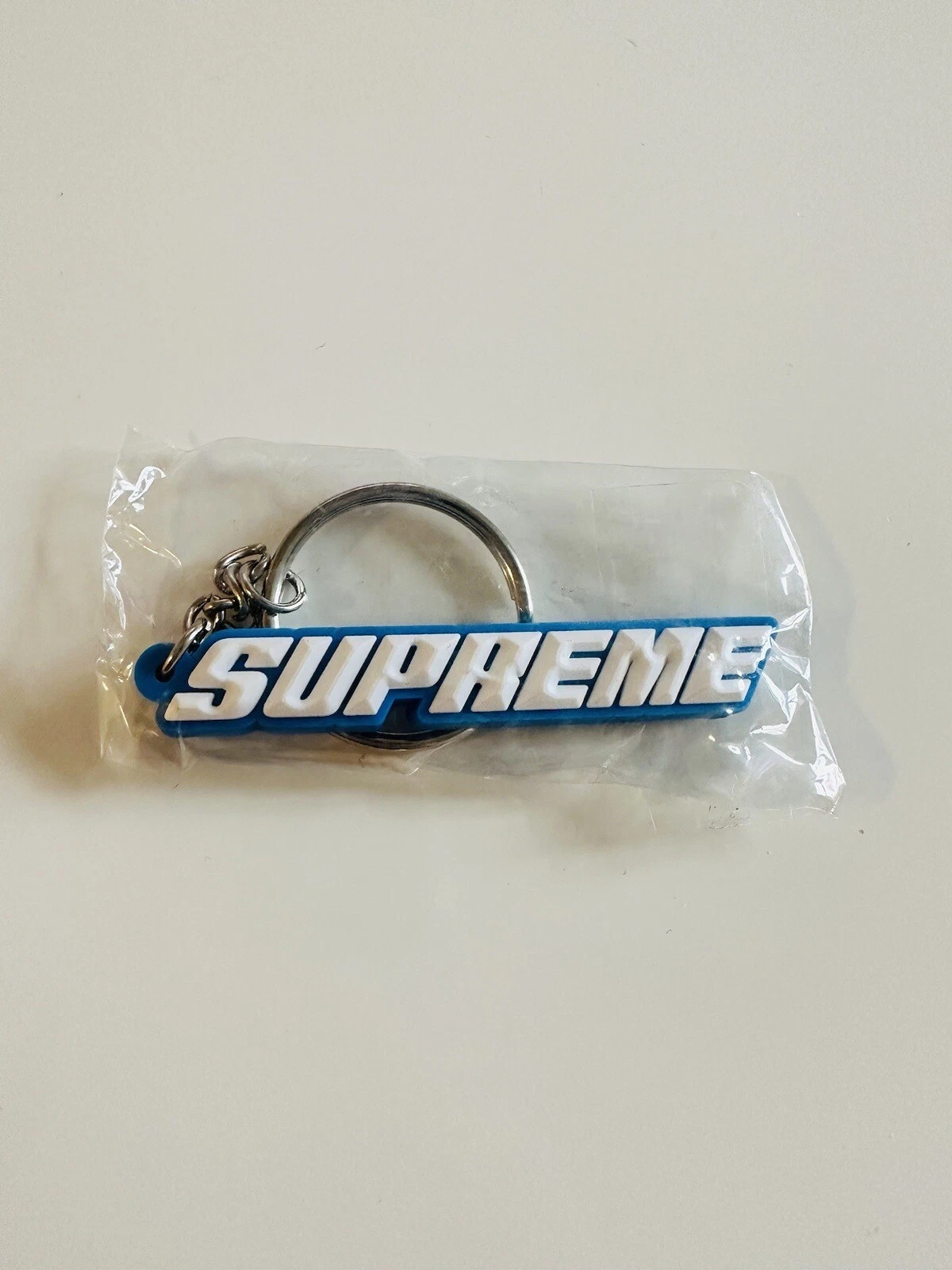 Supreme New York Blue Classic Box Logo Hommes Bogo Bague Porte clés Porte clés