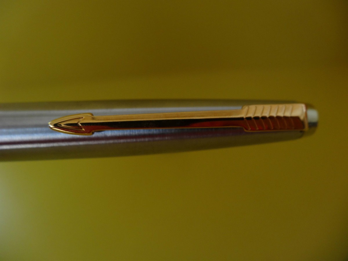 Parker 45 Stainless Steel & Gold Ballpoint Pen New In Box