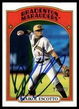 2021 Topps Heritage Minor Maikol Escotto Auto Bradenton Marauders #130 Card