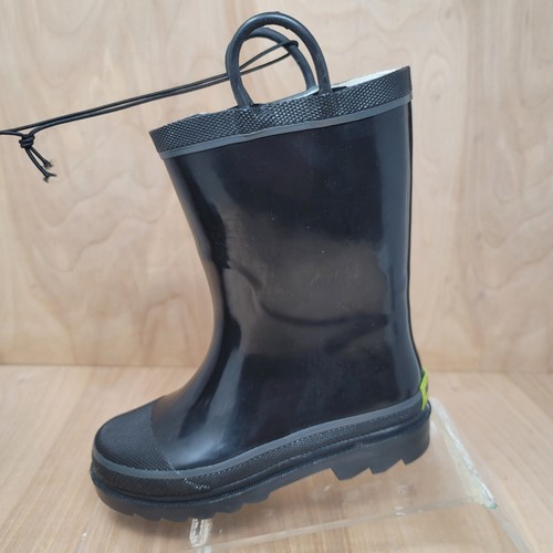 Western Chief Kids Rain Boots Sz 12 M Firechief 2 Black 4900600 - Picture 9 of 10