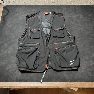 Puma Cargo Vest TFS Jacket Tailored Sport Safari Photography Tech Hiking Utility