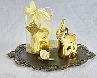 Gold Lucky Asian Indian Elephant Ring Holder Anniversary Bridal Wedding Favor Gold Lucky Asian Indian Elephant Ring Holder Anniversary Bridal Wedding Favor