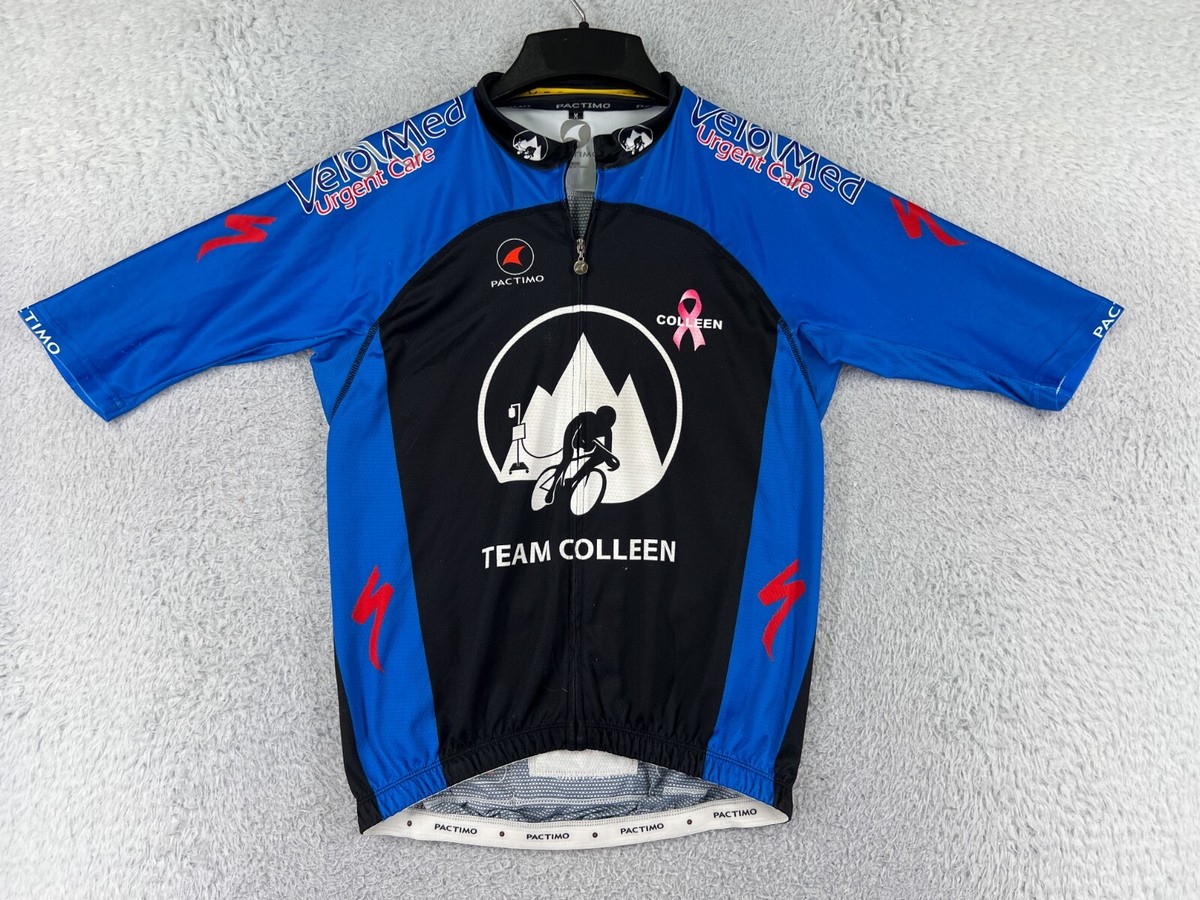 Pactimo Cycling Jersey Adult Medium Blue Black Team Colleen Pink