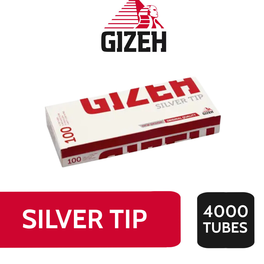 Gizeh Filter Tubes Silver Tip Cigarette Filter Tubes (1000, 2000, 4000)
