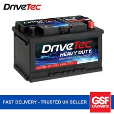 DriveTec Battery 12V 70Ah 640A B13 B14 For Audi 200 2.1 5E 2.1 5T 2.1 Turbo