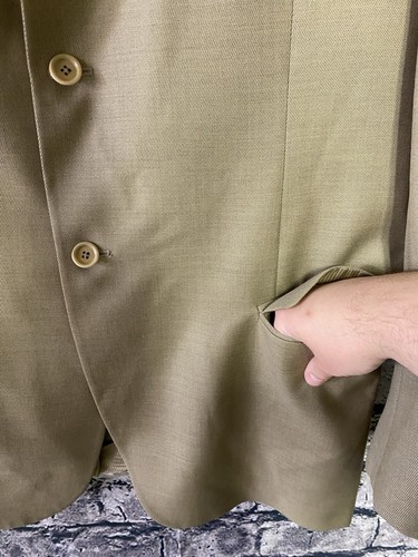 Bardelli Blazer Jacket 44R Tan Ermenegildo Zegna Wool Coat Luxury Old Money - Picture 7 of 17