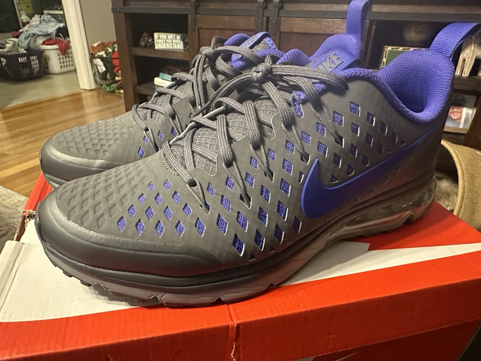 Nike Air Max Supreme 3 706993 040 Taille 11,5 Gris Foncé Violet Excellent État