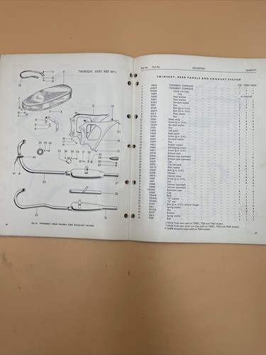 GENUINE TRIUMPH TIGER CUB MODEL T20 T20SS T20SH PARTS CATALOG BOOK #10 1964 200 - Foto 8 di 10