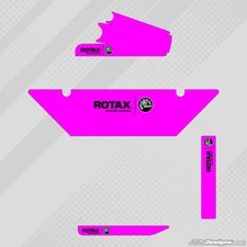 FLUORESCENT PINK EUROPEAN STYLE ROTAX DD2 RADIATOR STICKER KIT - KARTING
